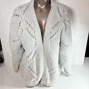 Paris Et Moi Women's Knit Cardigan in Light Gray